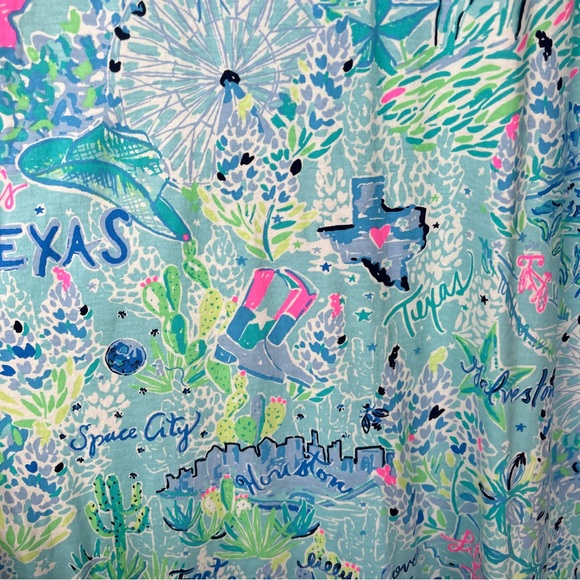 LIKE NWOT Lilly Pulitzer Kristen Swing Dress Lilly Loves Texas- Large - Picture 4 of 7